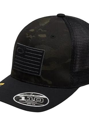 Кепка oakley si flag 110 snapbck cap black multicam
