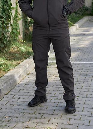Тактические брюки softshell на флисе grey