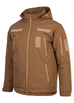 Зимняя тактическая куртка softshell omni-heat coyote