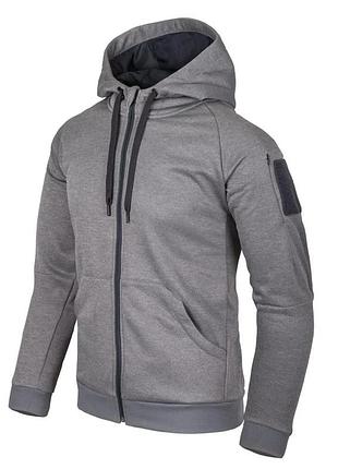 Кофта helikon-tex urban hoodie - fullzip - melange grey