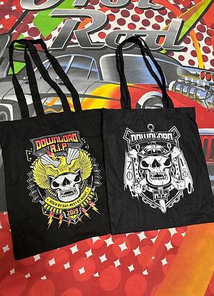 Оригинальный рок шоппер download festival rip мерч эко-сумка