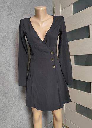 Платье женское h&amp;m divided, черное, размер 6(xs/s) летнее, очень легкое
