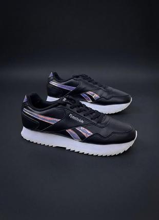 Жіночі кросівки reebok чорні шкіряні
