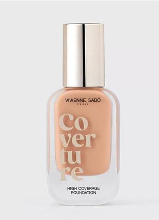 Стойкий тональный крем для лица vivienne sabo coverture high coverage foundation 02 · светло-бежевый 28 мл