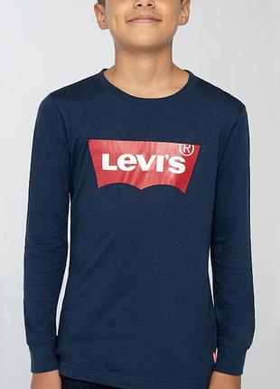 Синя кофта лонг реглан на хлопчика  levi’s  128 8 років