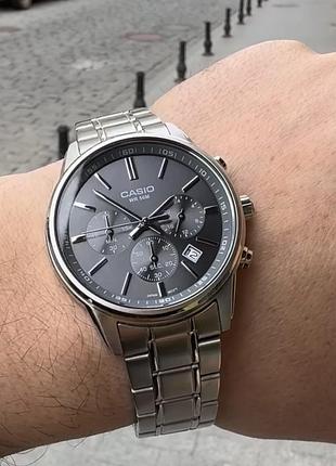 Годинник хронограф casio нержавіюча сталь