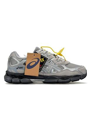 Теплые кроссовки женские asics gel-nyc, серые термо кроссовки водоотталкивающие, осень-зима