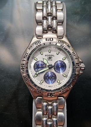 Fossil blue bq-8775 кварцевые мужские часы с браслетом
