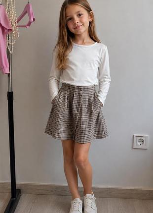Шорти бермуди  в клітинку молочні zara