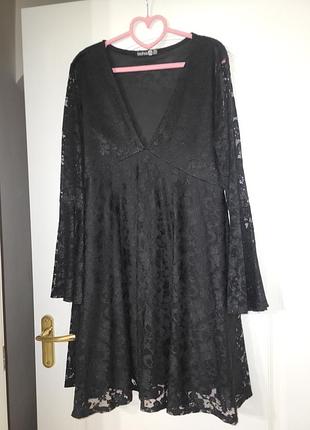 Boohoo платье гипюр