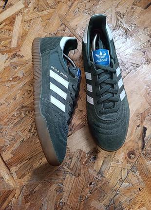 Оригинальные демисезонные кожаные замшевые кроссовки adidas indoor super b41524 trainers sneakers