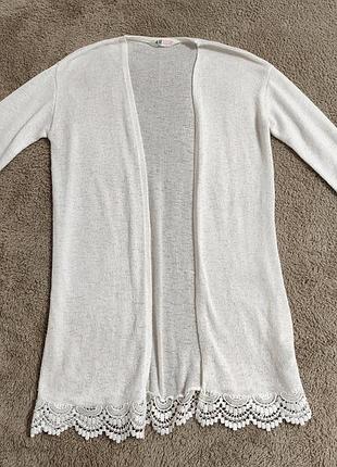 Легкий кардиган/накидка з мереживом h&m