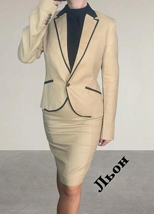 Елегантний лляний костюм mango suit