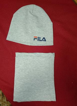 Fila набор (шапка и баф) детский