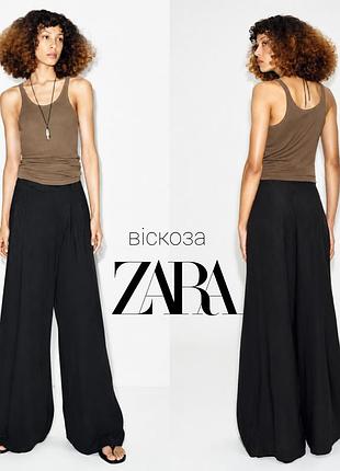 Zara широкие брюки парео на запах на основе вискозы