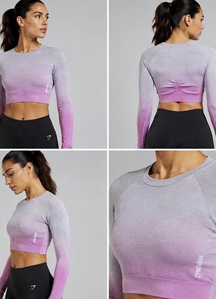 Топ gymshark оригінал | жіночий | розмір s | сірий рожевий