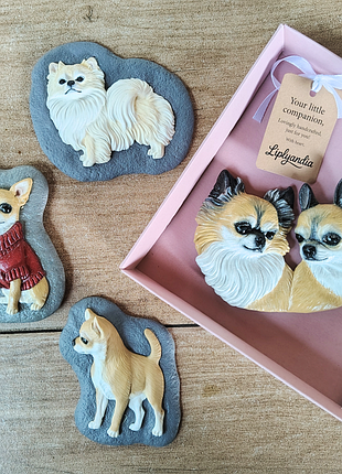 Магнит на холодильник чихуахуа / handmade / полимерная глина