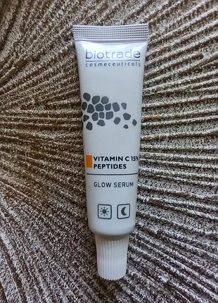 🍊biotrade serum vitamin c антивозрастная сыворотка с витамином с, пептидами, ниацинамидом и гилауроновой кислотой для сияния кожи пробник