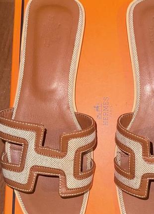 Шльопки сандалі босоніжки hermes