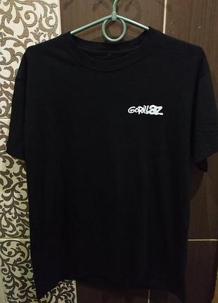 Мужская,женская футболка  gorillaz big print merch band tee rock off made in uk originals