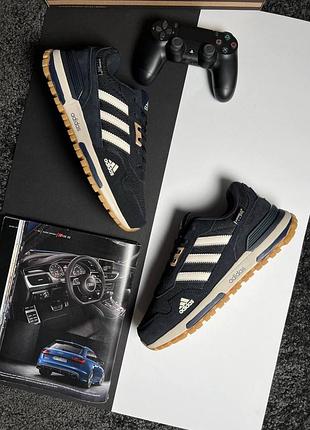 Чоловічі кросівки adidas zx 700 dark navy beige