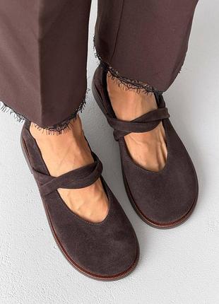 Лоферы barefoot с анатомически-расширенным мысом TM️ nikart 
цвет: коричневый | шоколад, натуральная замша