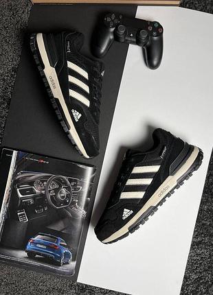 Чоловічі кросівки adidas zx 700 black white beige