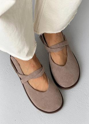 Лоферы barefoot с анатомически-расширенным мысом TM️ nikart 
цвет: темно бежевый | мокко, натуральная замша