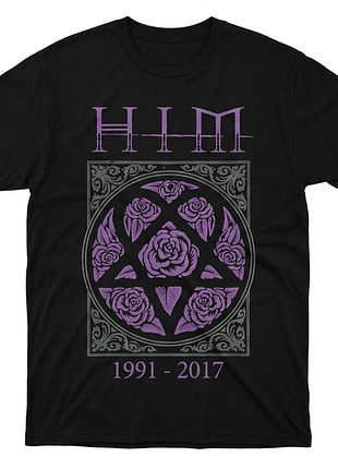 Мерч him футболка him хім хим merch метал група готична футболка гурт him