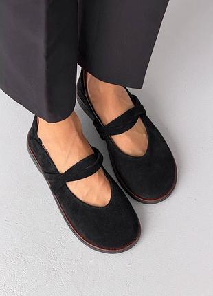 Лоферы barefoot с анатомически-расширенным мысом TM️ nikart 
цвет: черный, натуральная замша