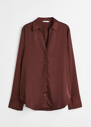 Коричнева блуза h&m