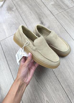 Кожаные лоферы zara