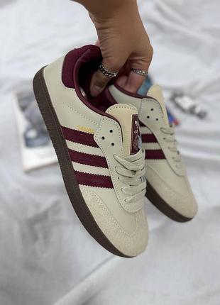 Adidas samba beige red