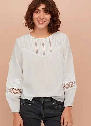 Блуза з вишивкою h&m