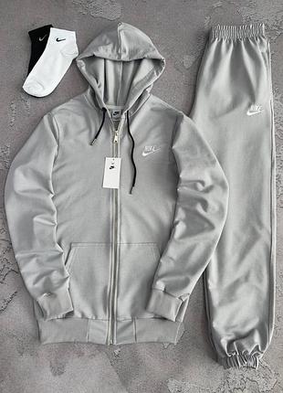 Чоловічий спортивний костюм зіп-худі + штани nike premium