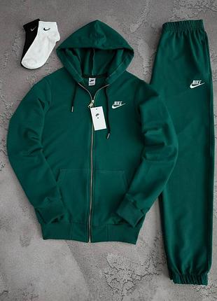 Чоловічий спортивний костюм зіп-худі + штани nike premium