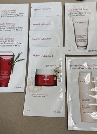 Оригинальный набор до. для тела clarins masvelt advanced гоммаж эксфолиант сыворотки бальзам
