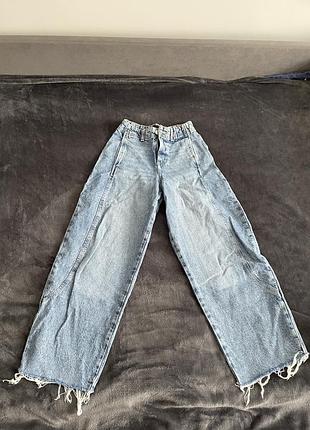 Джинси zara barrel кроп, 32 розмір