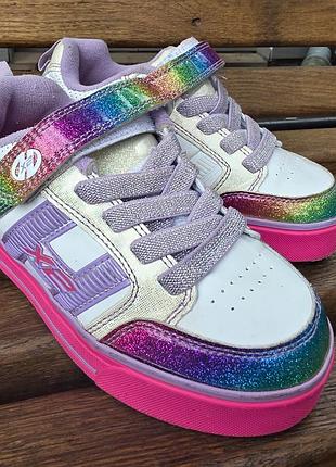 Роликовые кроссовки heelys x2, (33 размер, стельки 20 см)