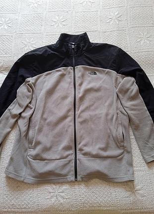 Мужская флисовая кофта(зипка) the north face glacier на молнии,р.xxl(52-54-56)