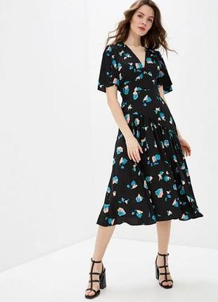 Платье макси с разрезом на ногах и застёжка молния сбоку topshop m