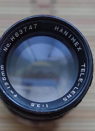 Бу объектив hanimex 135 mm 2.8 m42 с крышкой