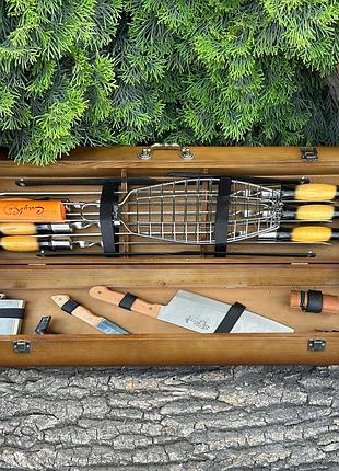 Подарунковий набір mzavod майстер bbq темний