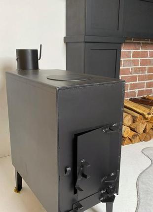 Піч-буржуйка mzavod bp-60v 4мм з варильною поверхнею