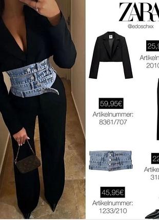 Zara  актуальный  корсетный пояс из денима в эстетике  the coat