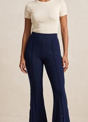 Штаны  лосины в рубчик росклешоные женские shein xs
