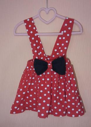 Юбка на подтяжках minnie mouse 🎀