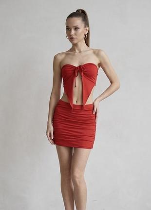 Жіночий костюм топ + спідниця xs/s ✨ стильний комплект