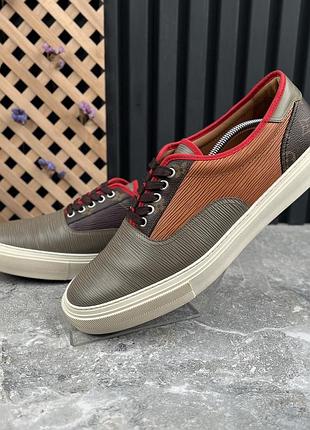 Louis vuitton trocadero monogram sneaker чоловічі кросівки шкіра оригінал 45 eur