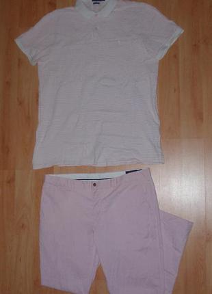 Чоловічий костюм/комплект polo ralph lauren pink cotton штани/чиноси + футболка поло original xl-xxl (2xl) barbour ea7